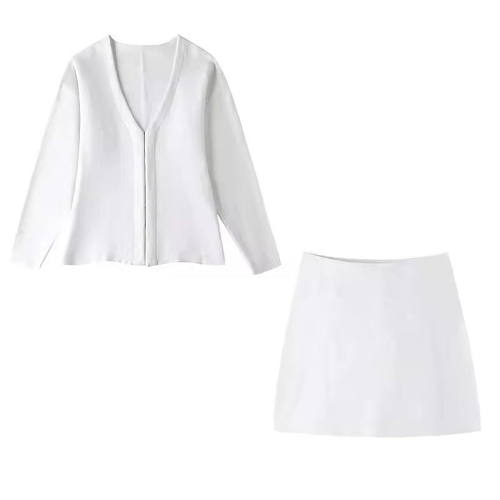 Levoire | Ensemble En Tricot Deux Pièces Blanc