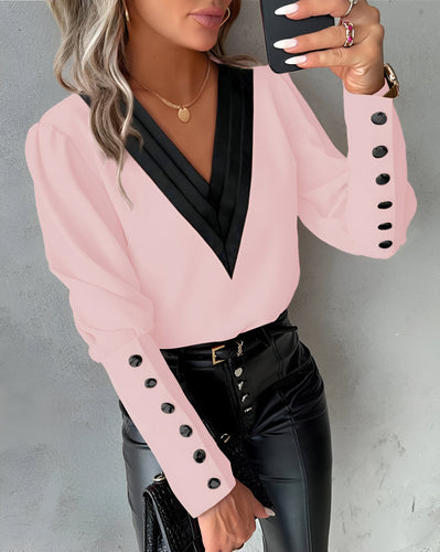 Levoire | Pull V À Encolure Et Bloc De Couleur