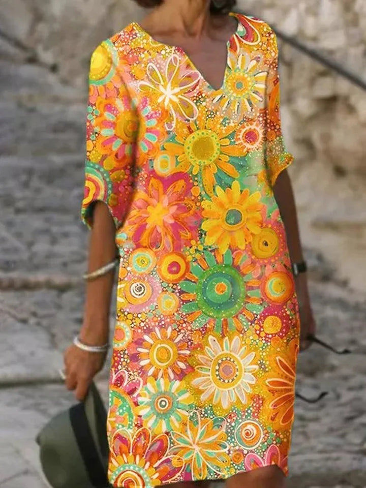 Levoire | Chemise Décontractée Avec Motif Floral Jaune