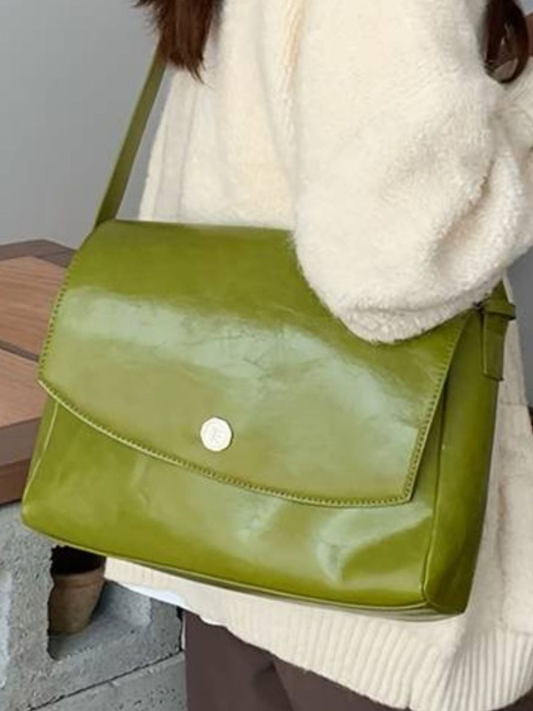 Levoire | Sac Bandoulière En Cuir Matcha
