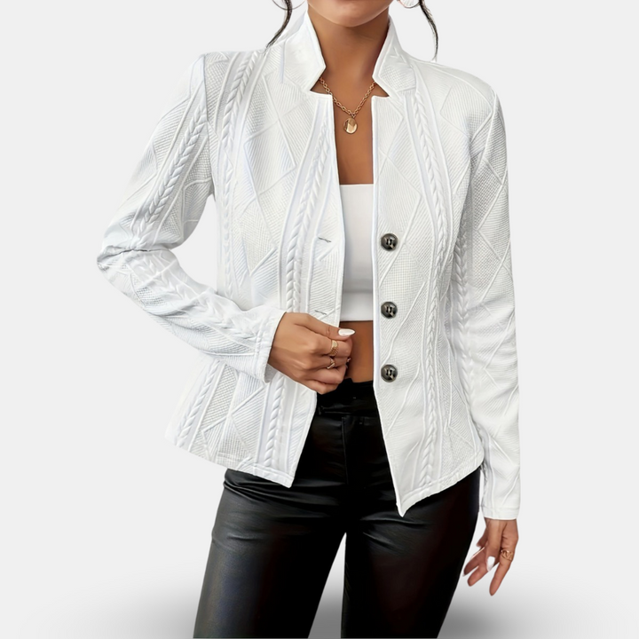 Levoire | Veste Ajustée Élégante Et Polyvalente Blanc