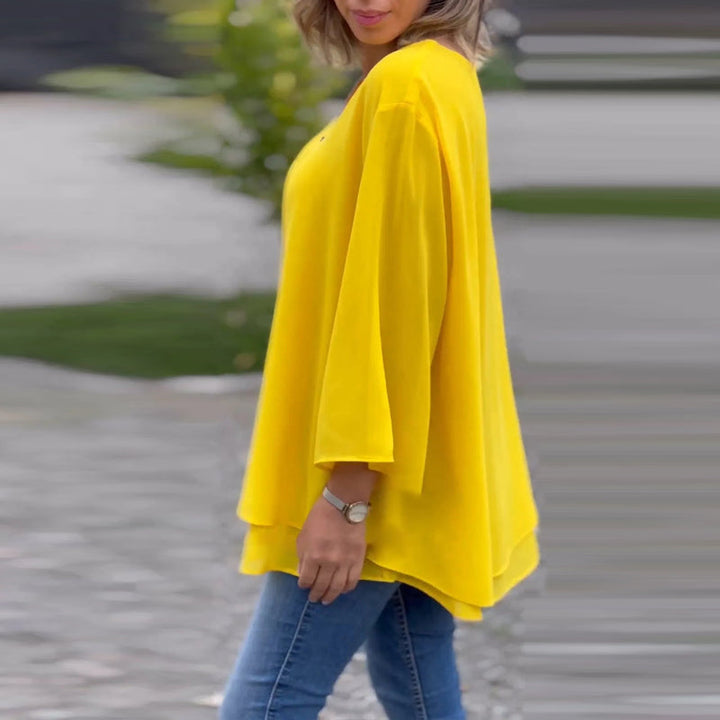 Levoire | Décolleté V Chemise Zippée Fluide
