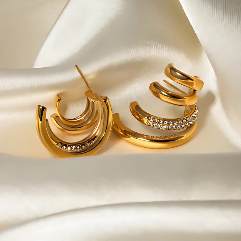 Levoire | Trois Boucles D'Oreilles En Zircon
