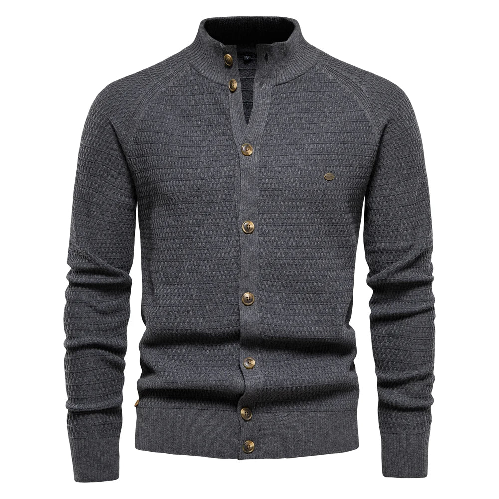 Levoire | Pull à col rond à manches longues avec fermeture à boutons Gris