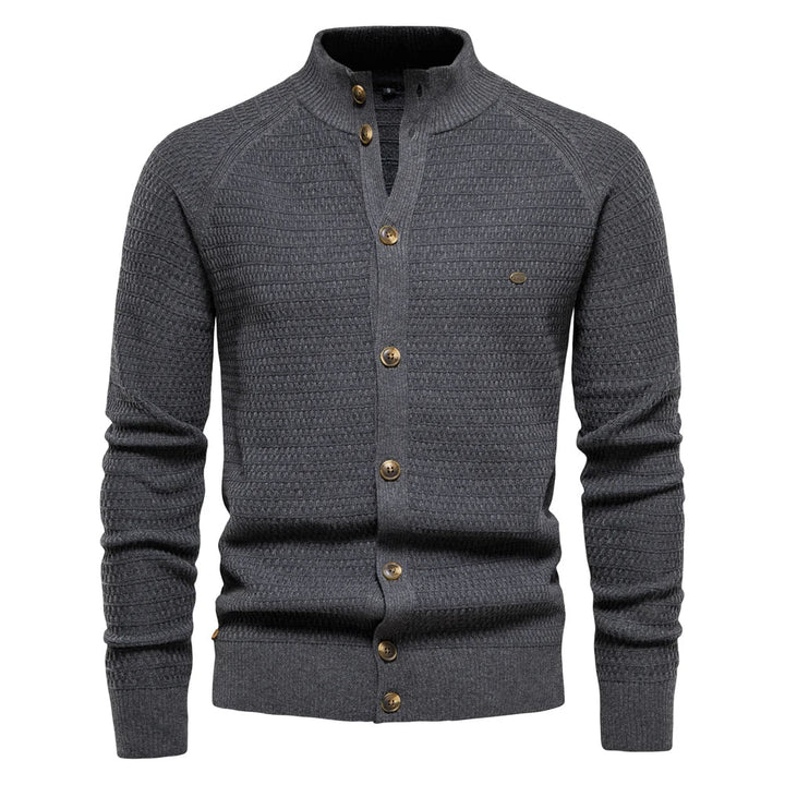 Levoire | Pull à col rond à manches longues avec fermeture à boutons Gris