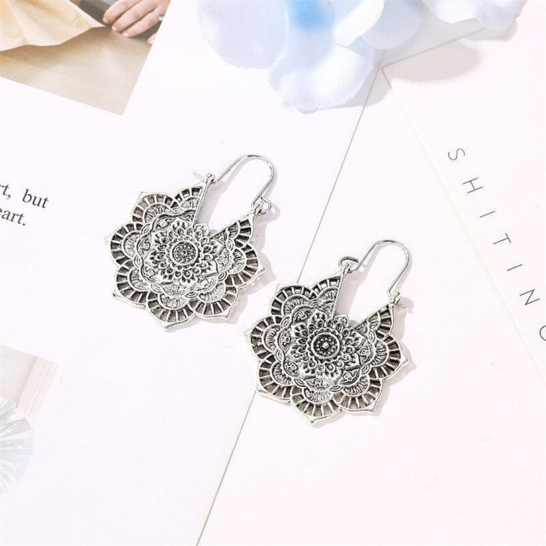 Levoire | Boucles D'Oreilles Mandala Lotus Or