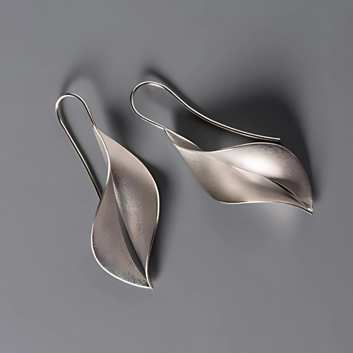 Levoire | Boucles D'Oreilles En Argent En Forme De Feuille Pour La Récolte Du Vin