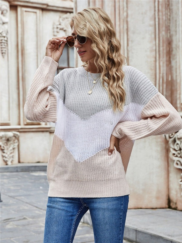 Levoire | Pull De Pluie À Manches Longues Chaud Avec Décolleté Rond Beige