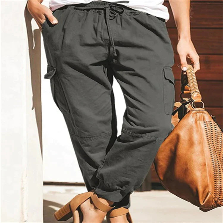 Levoire | Pantalons décontractés élégants pour femmes Gris