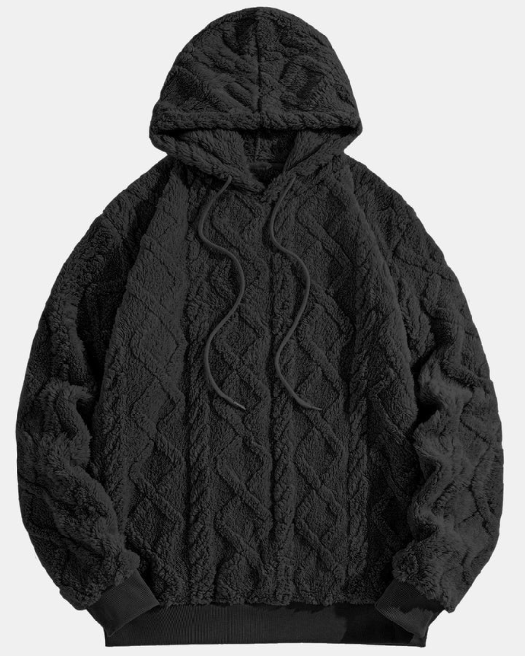 Levoire | Pull À Capuche Douillet En Polaire Noir
