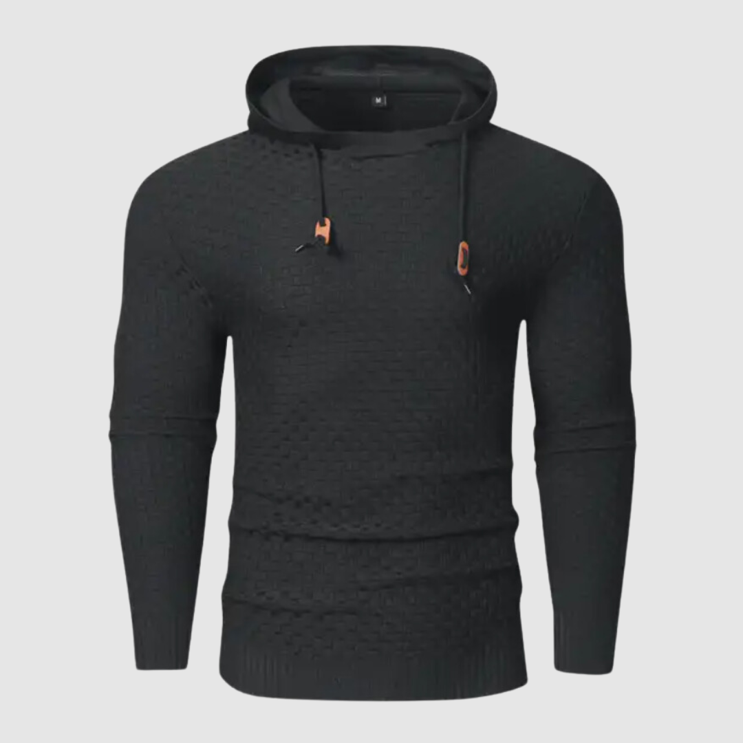 Levoire | Pull A Capuche FR Hommes Chaud Noir