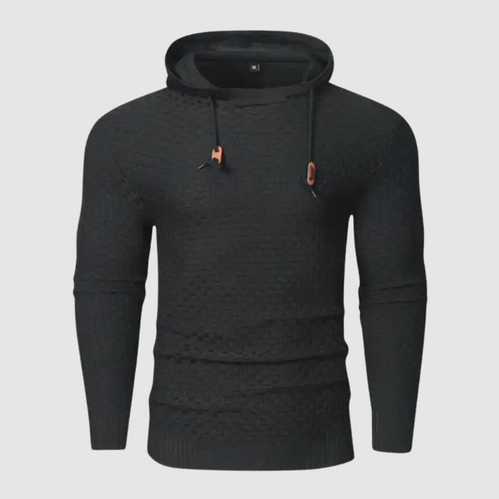 Levoire | Pull A Capuche FR Hommes Chaud Noir