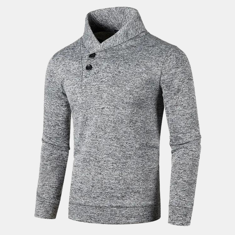 Levoire | Pull Homme Avec Col Tendance Et Coupe Confortable Gris Foncé