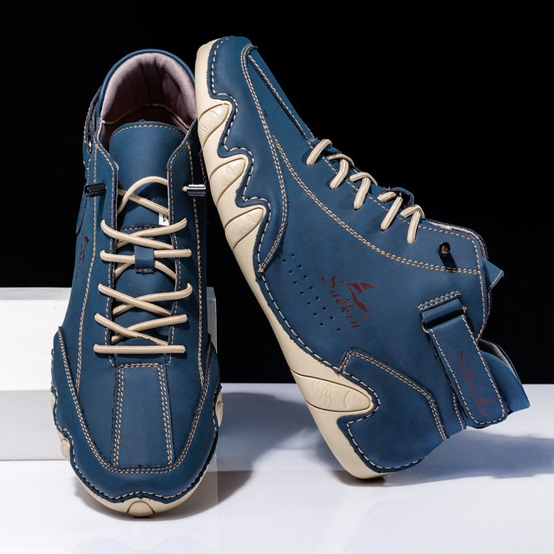 Levoire | Chaussures En Cuir Orthopédiques Pour Le Confort Bleu