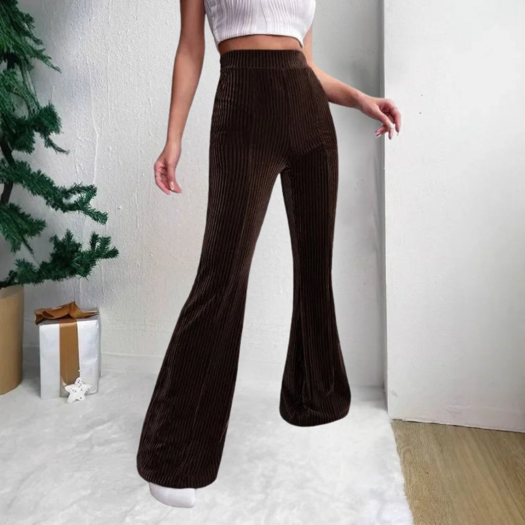 Levoire | Pantalons Évasés En Velours Pour Femmes