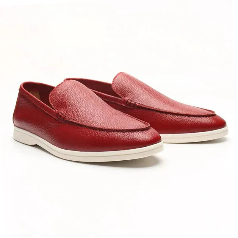 Levoire | Mocassins En Cuir Rouge Rot