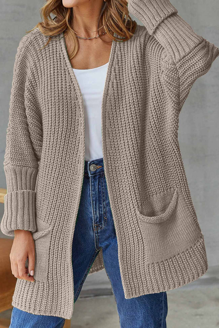 Levoire | Gilet Long À Ouverture Frontale Avec Fermeture À Nœud Pour Un Style Simple Kaki
