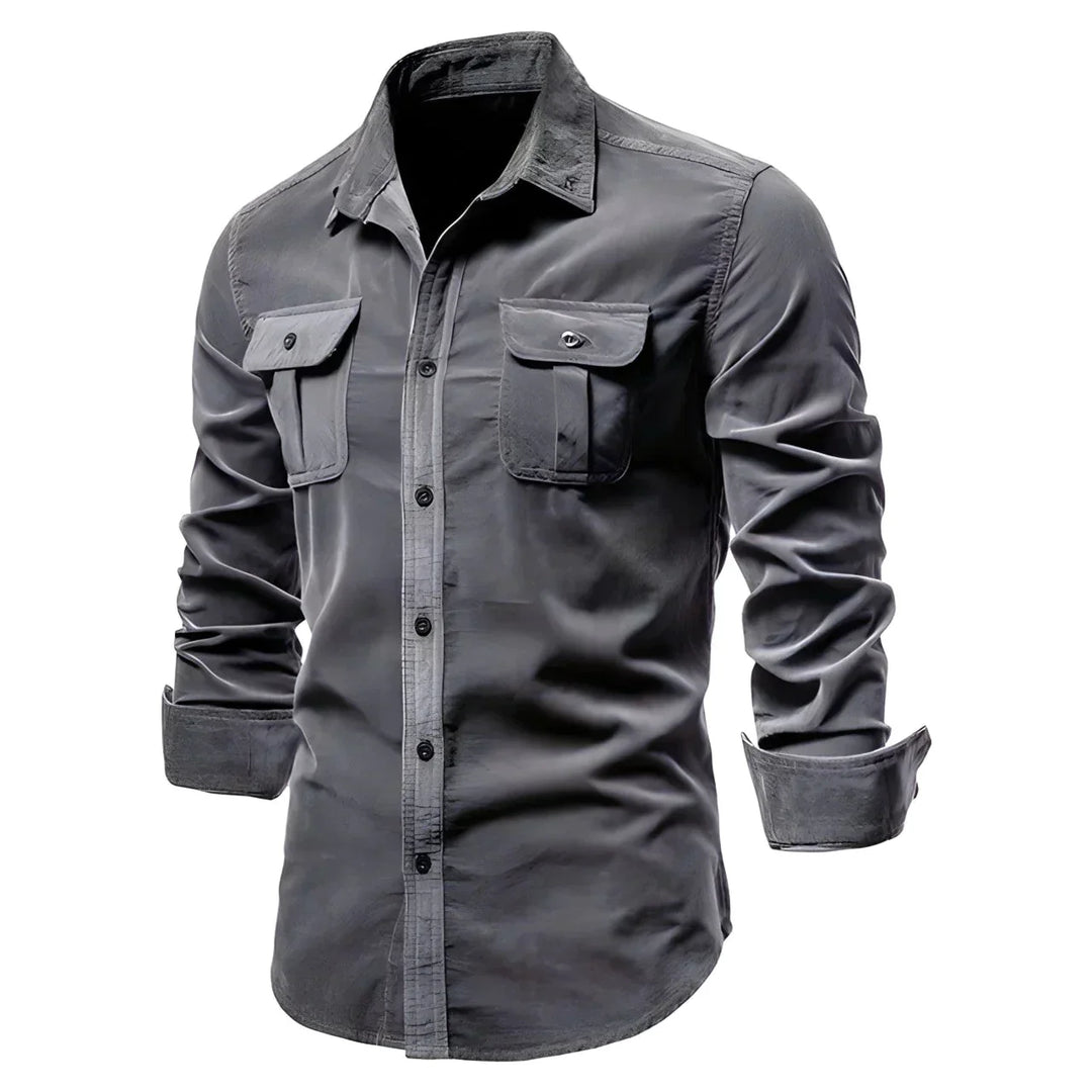 Levoire | Chemise Décontractée Pour Hommes Gris foncé