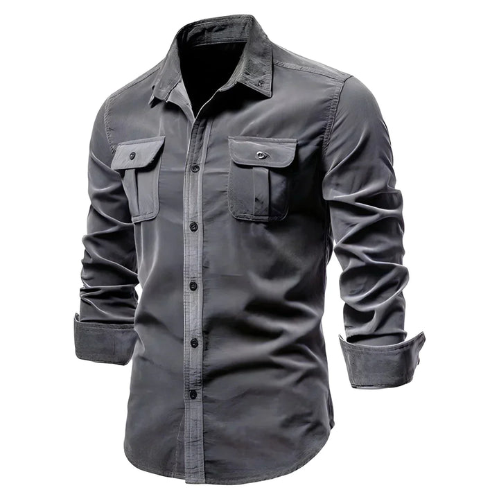 Levoire | Chemise Décontractée Pour Hommes Gris foncé