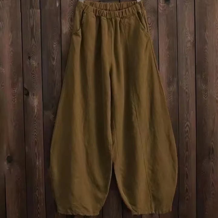 Levoire | Pantalon En Lin Et Coton Braun