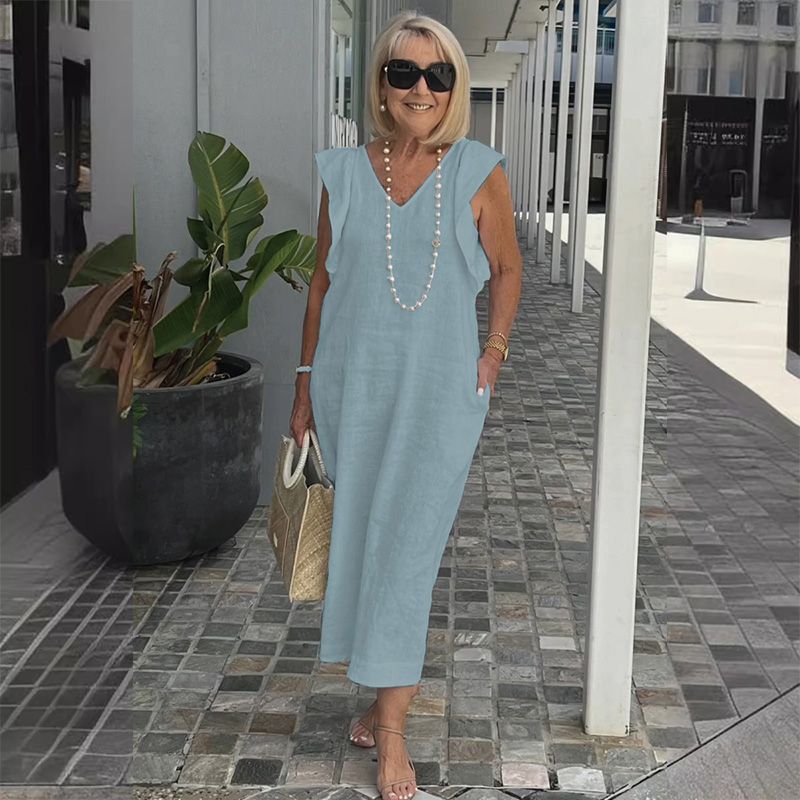 Levoire | Robe De Loisirs En Lin Bleu clair