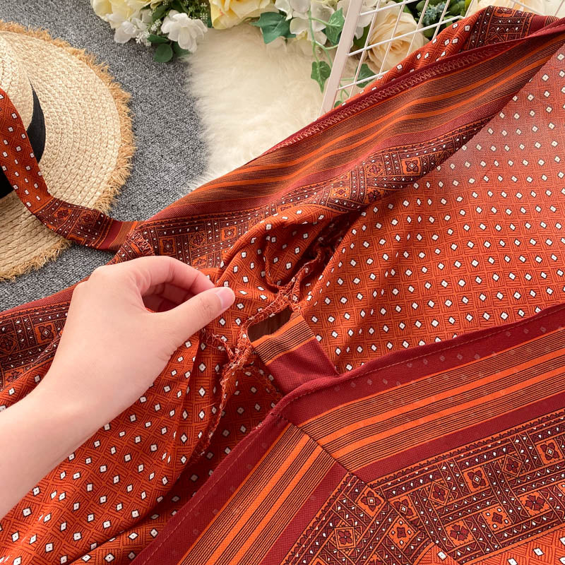 Levoire | Robe À Lacets En Chiffon Rétro