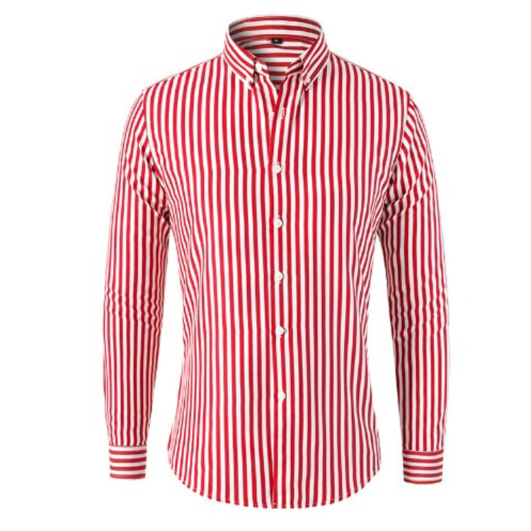 Levoire | Chemise pour hommes tendance et confortable à rayures pour hommes Rot