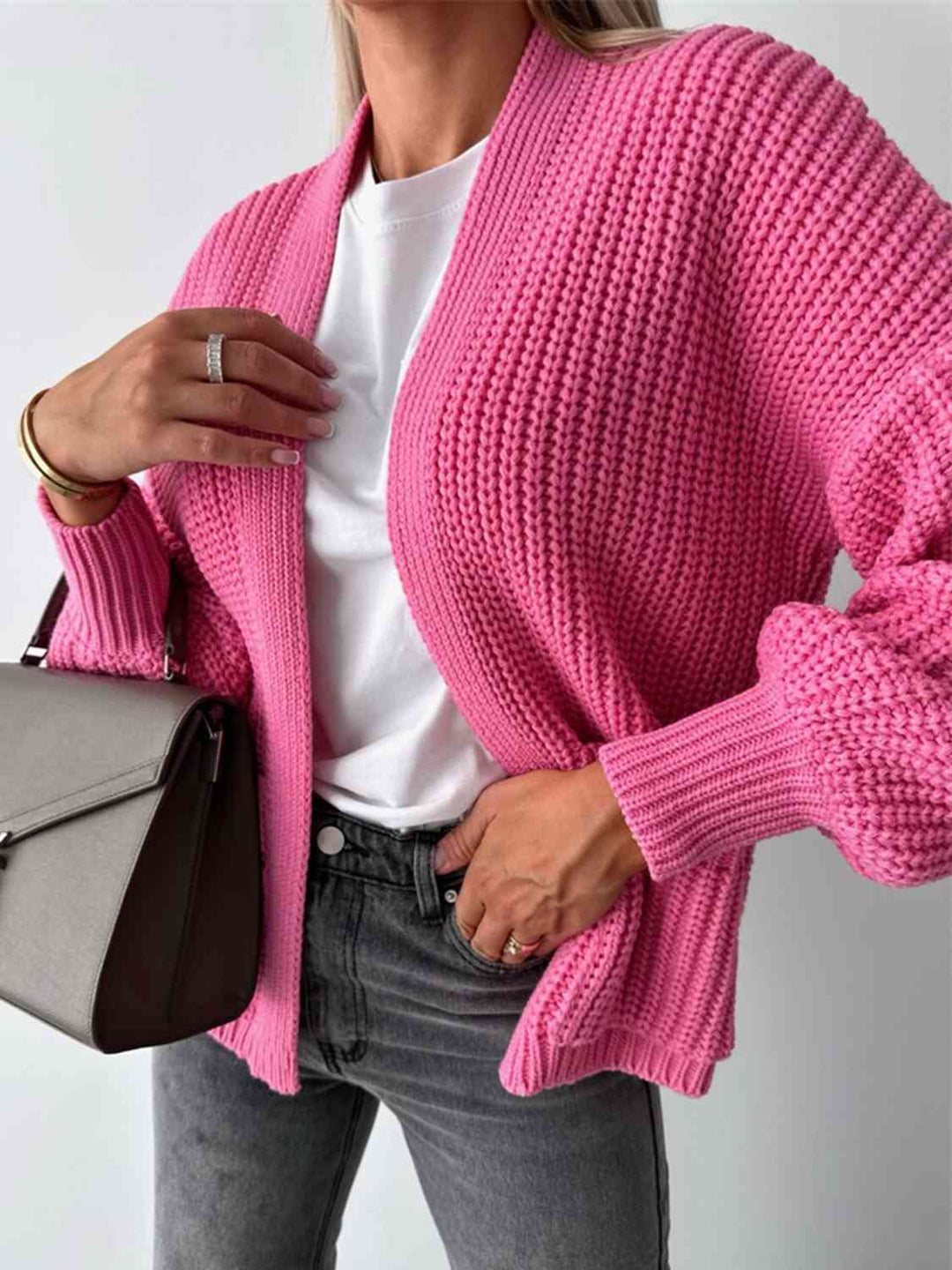 Levoire | Cardigan À Front Ouvert Avec Épaules Tombantes Pour Une Allure Décontractée