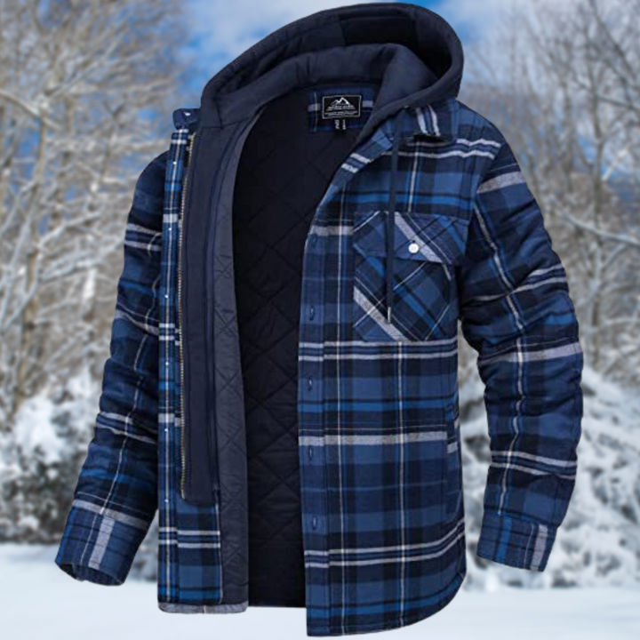 Levoire | Veste D'Hiver Pour Hommes Bleu foncé - noir