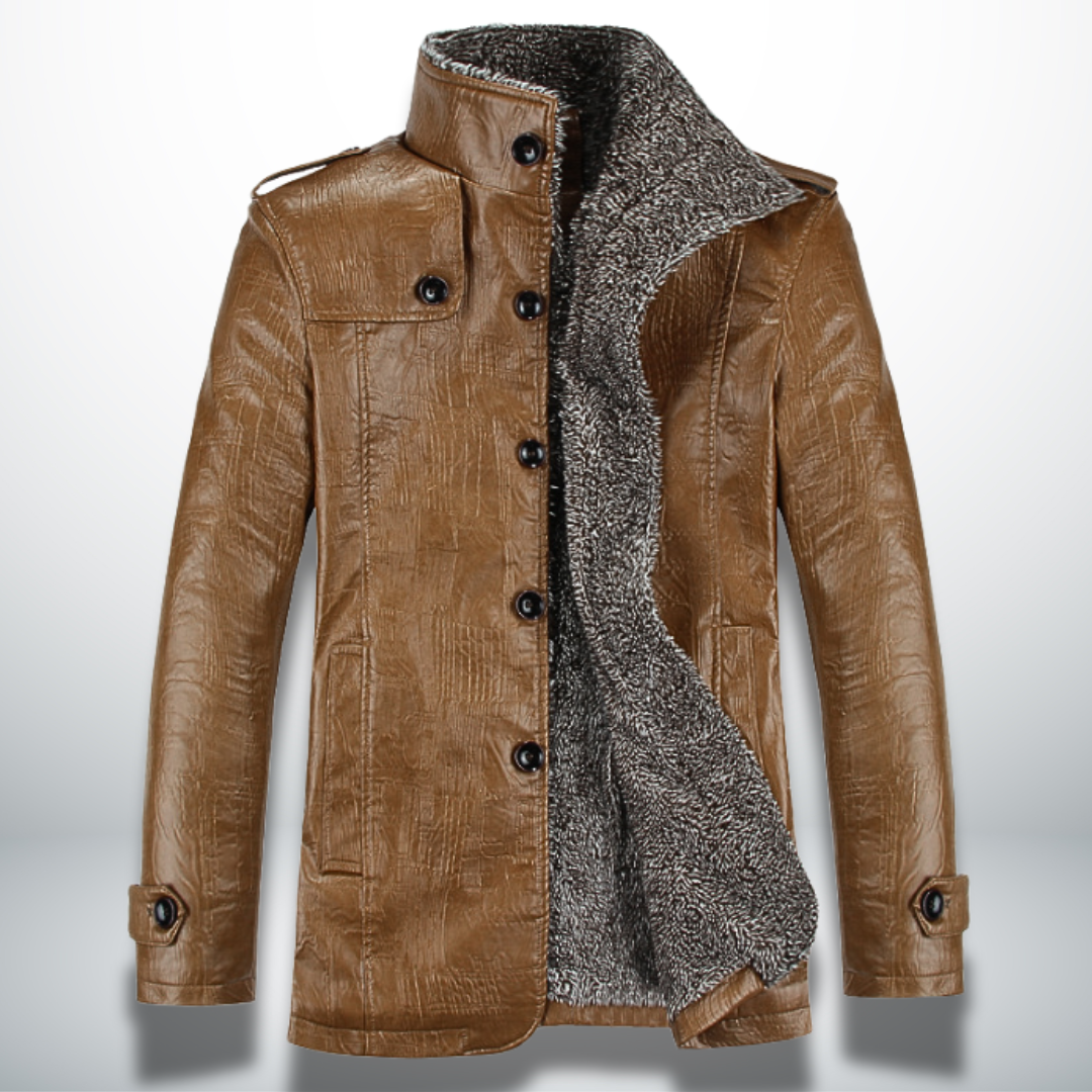 Levoire | Veste en simili cuir avec intérieur doublé