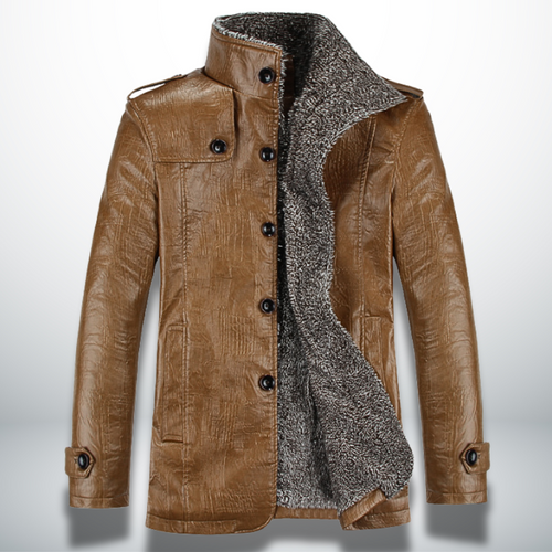 Levoire | Veste en simili cuir avec intérieur doublé