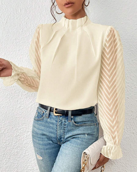 Levoire | Chemise À Manches Longues Légère Et Élégante Beige