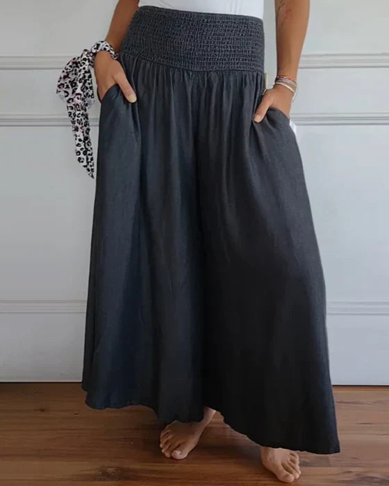 Levoire | Pantalon Ample Et Confortable Gris Noir