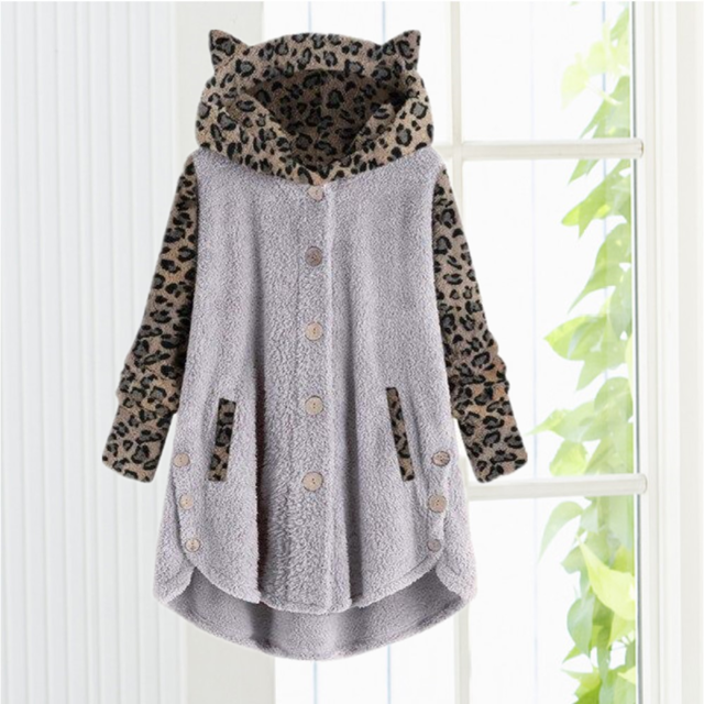Levoire | Patchwork Léopard Oreilles De Chat Gris