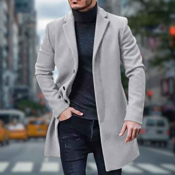 Levoire | Manteau Long Confortable Pour Hommes Gris