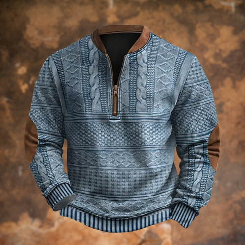 Levoire | Sweatshirt Zippé Vintage en Tricot Doux et Confortable