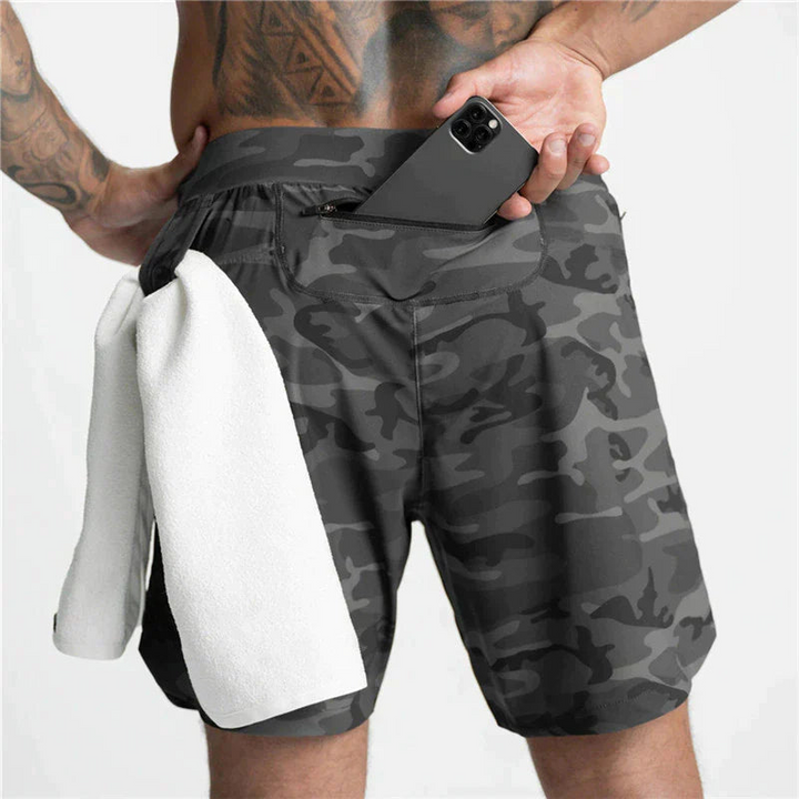 Levoire | Short de sport pour hommes Pantacourt Camouflage