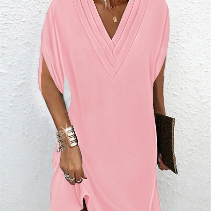 Levoire | Robe Mini Avec Décolleté En V Pour Femmes Rose