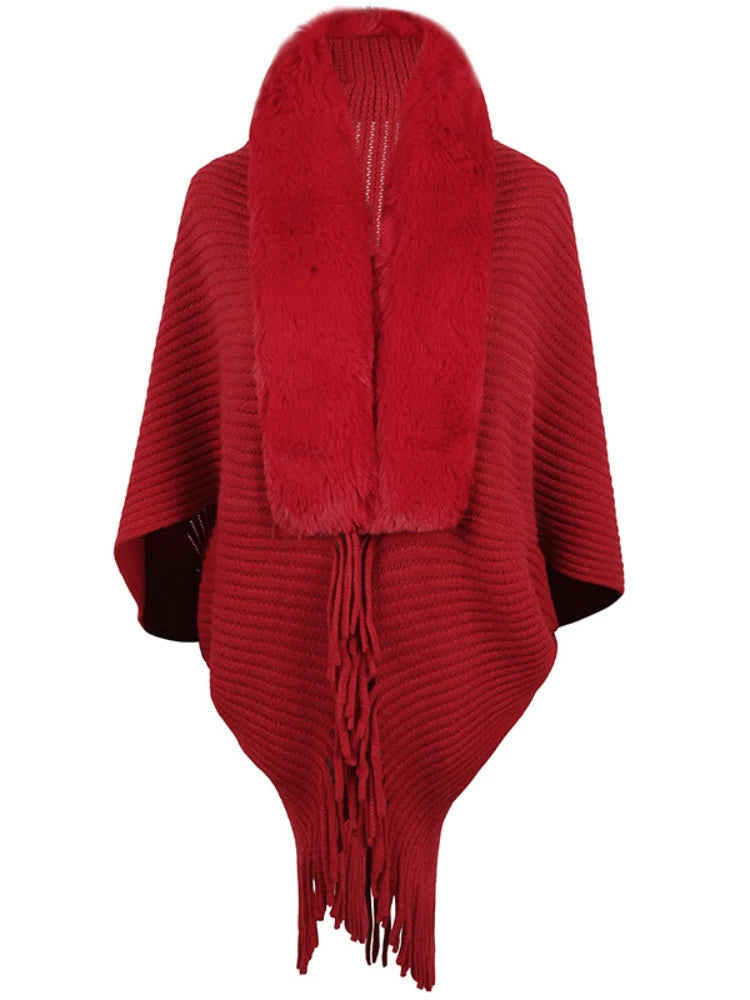 Levoire | Long Cardigan Femmes Style Classique Rot Taille unique