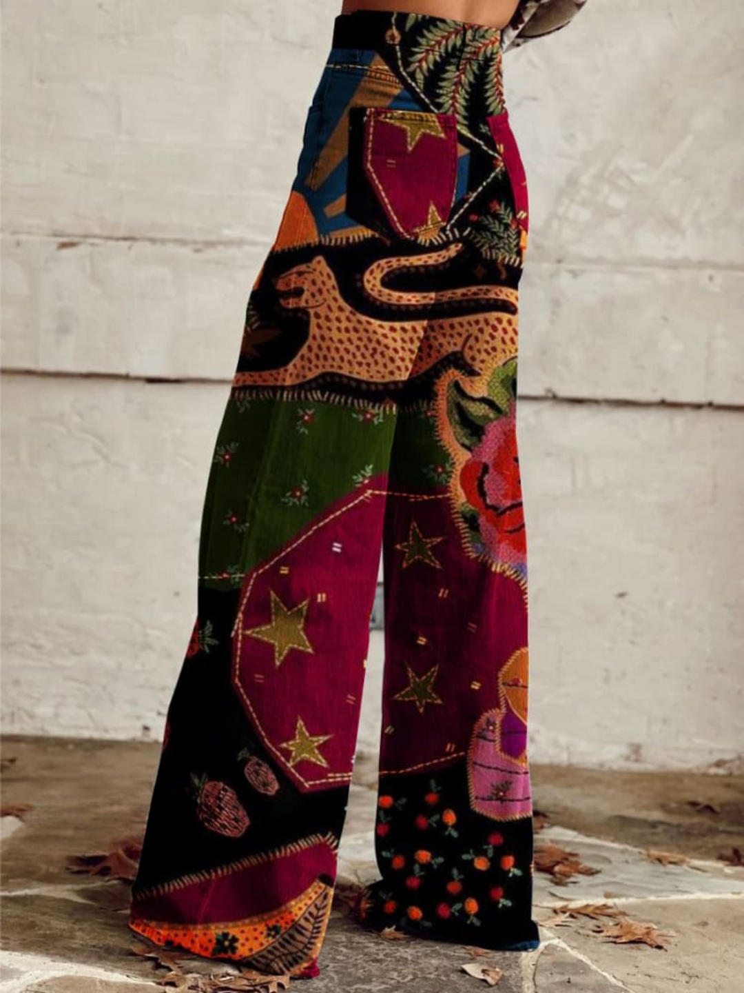 Levoire | Boho Pantalon Flare Dans Le Style Rétro