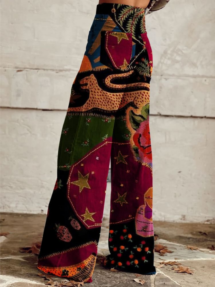 Levoire | Boho Pantalon Flare Dans Le Style Rétro