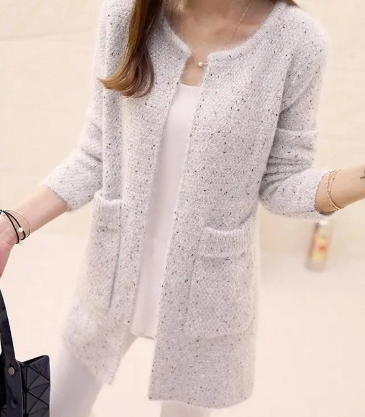 Levoire | Gilet Femme Avec Devant Ouvert Et Poches Avant Gris clair