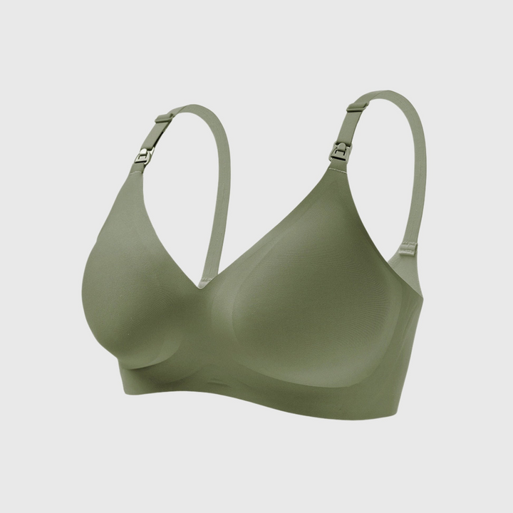 Levoire | Soutien-gorge d'allaitement confortable et soyeux avec bonnets à ouverture descendante Vert