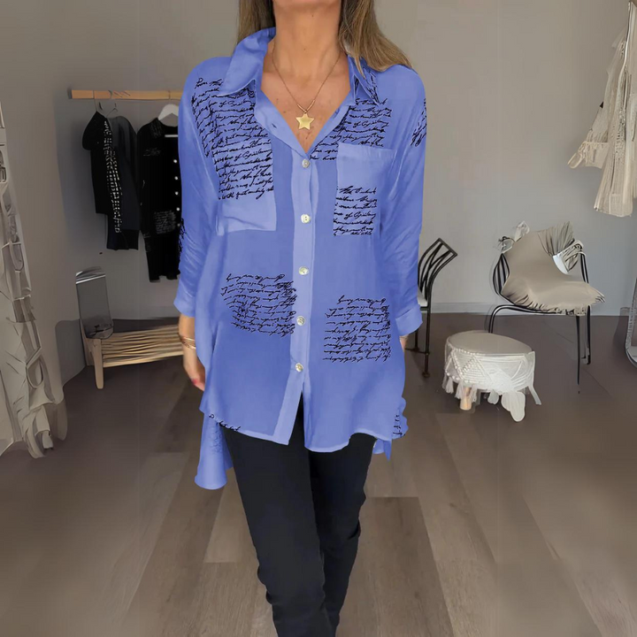 Levoire | Chemise À Boutonnière Écrite À La Main Lilas