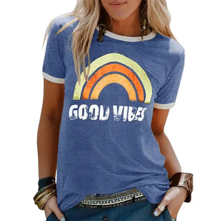Levoire | T-Shirt Manches Courtes Col Rond L'Été Bleu