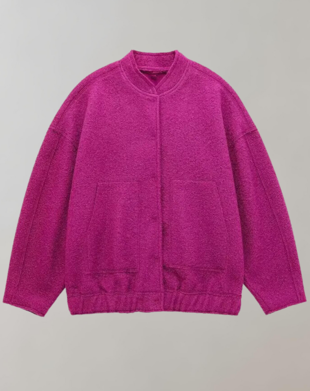 Levoire | Veste bomber surdimensionnée à manches longues avec bouton Liila