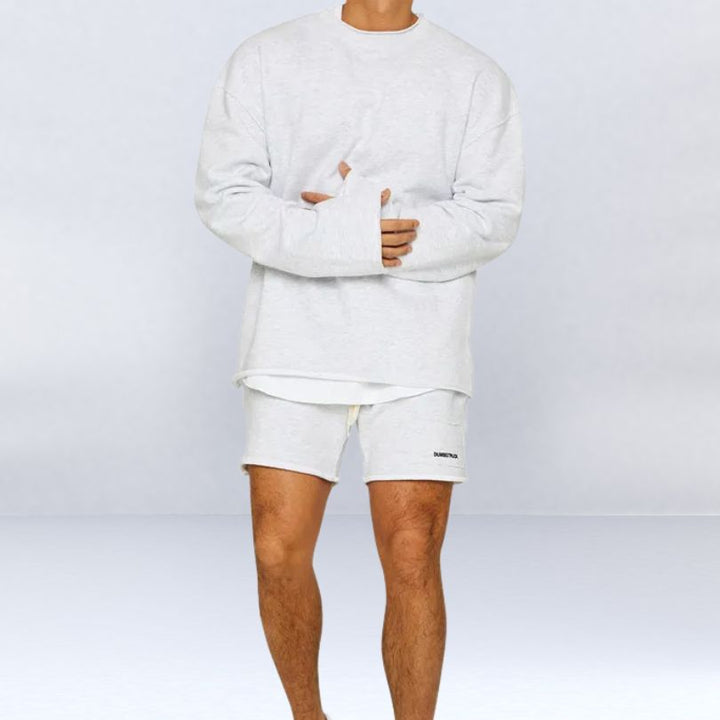 Levoire | Ensemble Confortable Pour Hommes Gris clair