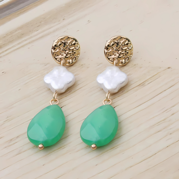 Levoire | Boucles D'Oreilles À Pointes Élégantes Or Vert