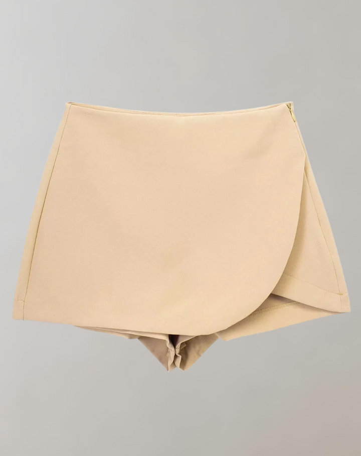Levoire - Jupes mini asymétriques décontractées Khaki