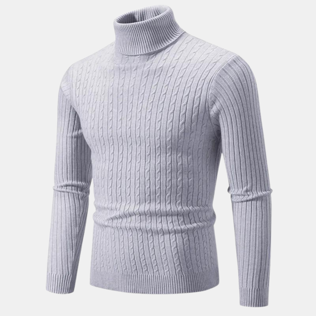 Levoire | Pull À Col Roulé Confortable Gris clair